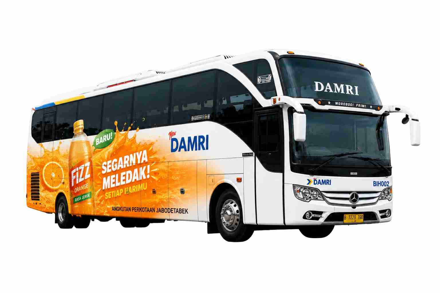 Area iklan eksterior bus DAMRI